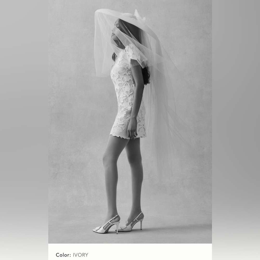 BHLDN Ivory Lace Mini Dress